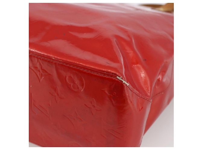 LOUIS VUITTON Monogram Vernis Reade MM Borsa a Mano Rossa M91086 LV Auth 173446 Rosso - vista 15