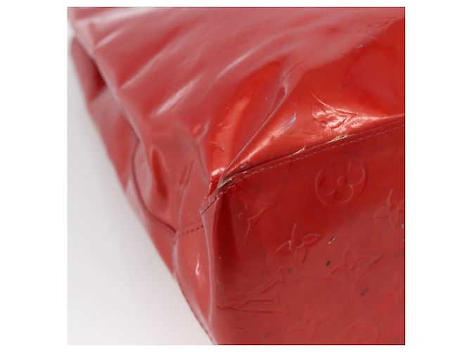 LOUIS VUITTON Monogram Vernis Reade MM Borsa a Mano Rossa M91086 LV Auth 173446 Rosso - vista 16
