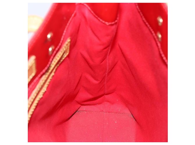 LOUIS VUITTON Monogram Vernis Reade MM Borsa a Mano Rossa M91086 LV Auth 173446 Rosso - vista 17