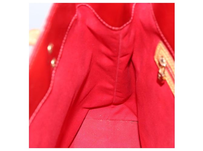LOUIS VUITTON Monogram Vernis Reade MM Borsa a Mano Rossa M91086 LV Auth 173446 Rosso - vista 18