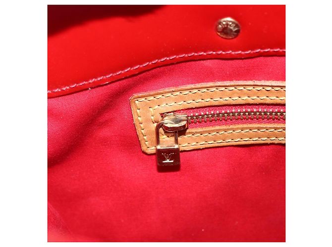 LOUIS VUITTON Monogram Vernis Reade MM Borsa a Mano Rossa M91086 LV Auth 173446 Rosso - vista 19