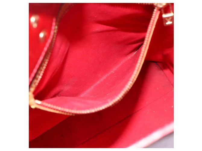 LOUIS VUITTON Monogram Vernis Reade MM Borsa a Mano Rossa M91086 LV Auth 173446 Rosso - vista 20