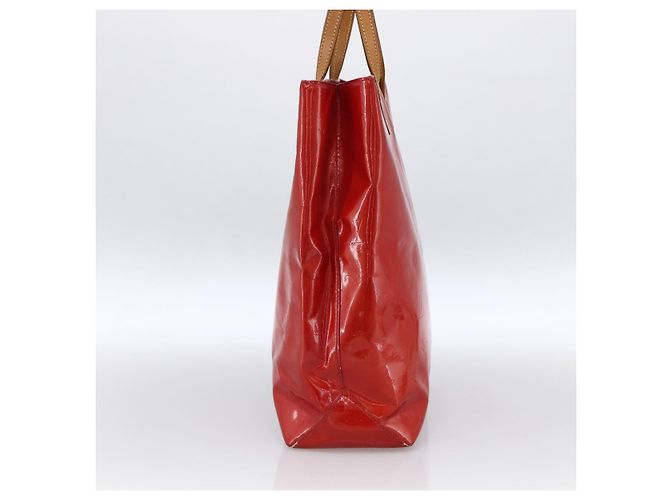 LOUIS VUITTON Monogram Vernis Reade MM Borsa a Mano Rossa M91086 LV Auth 173446 Rosso - vista 3
