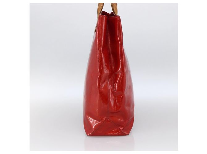 LOUIS VUITTON Monogram Vernis Reade MM Borsa a Mano Rossa M91086 LV Auth 173446 Rosso - vista 4