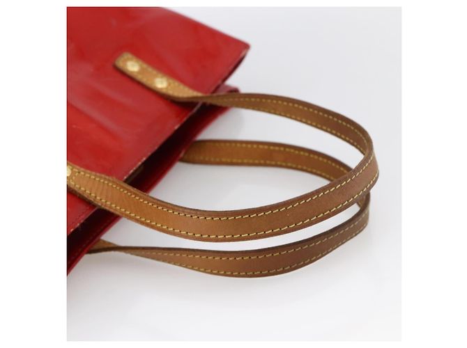 LOUIS VUITTON Monogram Vernis Reade MM Borsa a Mano Rossa M91086 LV Auth 173446 Rosso - vista 7