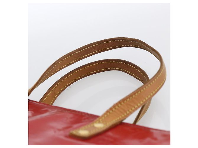 LOUIS VUITTON Monogram Vernis Reade MM Borsa a Mano Rossa M91086 LV Auth 173446 Rosso - vista 8