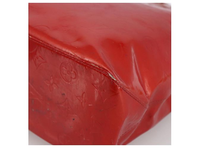LOUIS VUITTON Monogram Vernis Reade MM Borsa a Mano Rossa M91086 LV Auth 173446 Rosso - vista 9