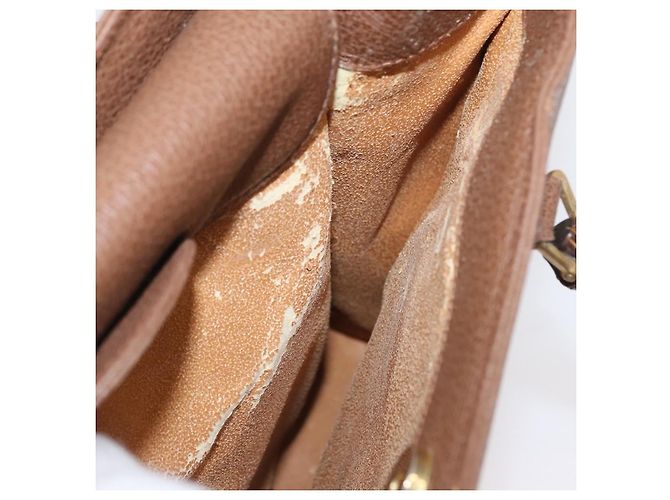 Borsa a Mano GUCCI Bamboo Camoscio Marrone Oro 002 1095 0260 Auth ep13552 D'oro - vista 18