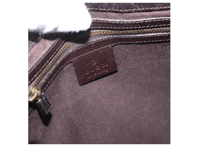 Borsa a Spalla GG Canvas Gucci Beige Oro 109106 Auth gh1860 D'oro - vista 10
