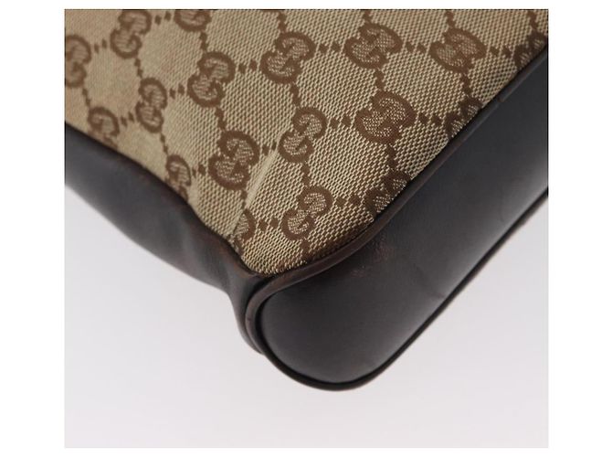 Borsa a Spalla GG Canvas Gucci Beige Oro 109106 Auth gh1860 D'oro - vista 15