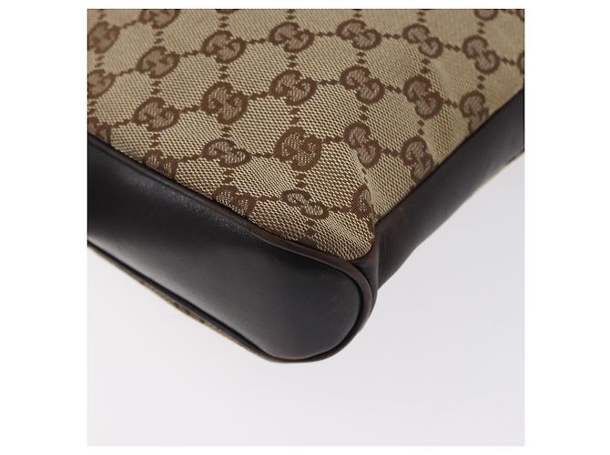 Borsa a Spalla GG Canvas Gucci Beige Oro 109106 Auth gh1860 D'oro - vista 16