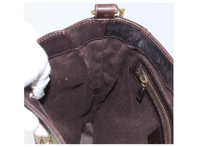 Borsa a Spalla GG Canvas Gucci Beige Oro 109106 Auth gh1860 D'oro - vista 18