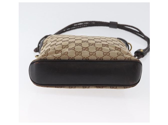 Borsa a Spalla GG Canvas Gucci Beige Oro 109106 Auth gh1860 D'oro - vista 5