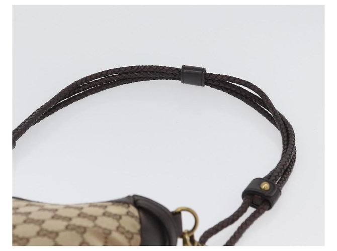Borsa a Spalla GG Canvas Gucci Beige Oro 109106 Auth gh1860 D'oro - vista 8