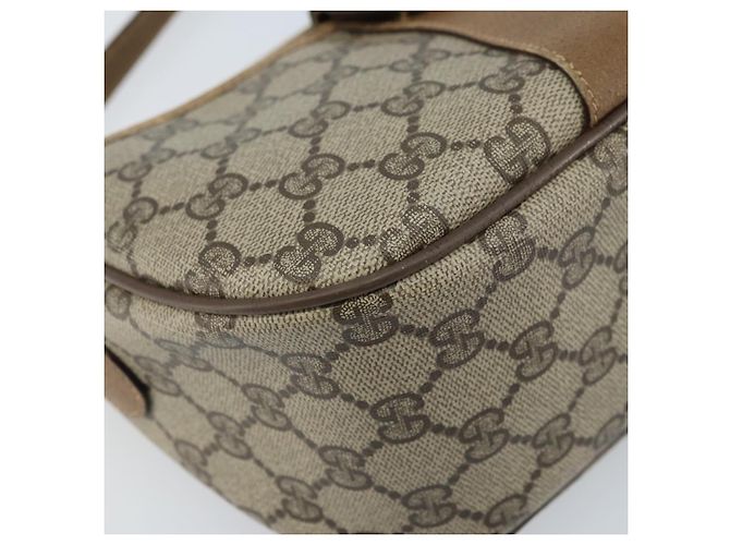Borsa Gucci GG Supreme Web Sherry Line in PVC Beige Oro 89 02 032 Auth ARZ240 D'oro - vista 15