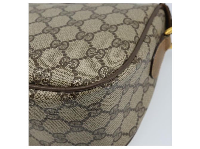 Borsa Gucci GG Supreme Web Sherry Line in PVC Beige Oro 89 02 032 Auth ARZ240 D'oro - vista 16