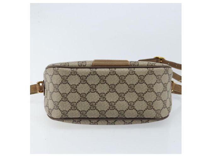Borsa Gucci GG Supreme Web Sherry Line in PVC Beige Oro 89 02 032 Auth ARZ240 D'oro - vista 5