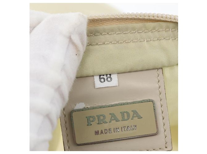 Borsa a Spalla PRADA in Nylon Avorio Argento Autentica hk3516 Crudo - vista 12