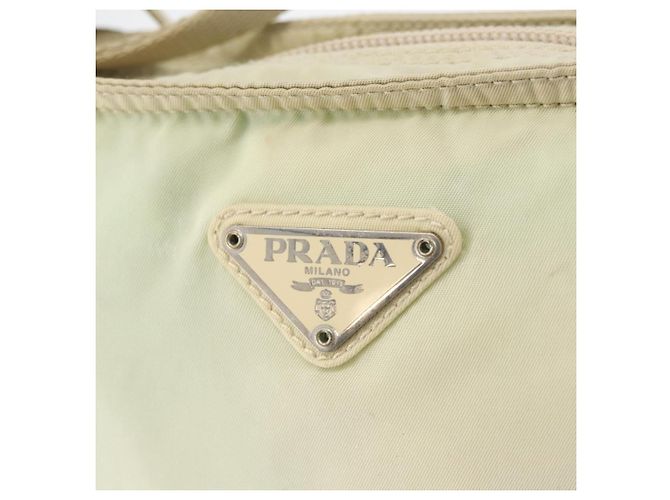 Borsa a Spalla PRADA in Nylon Avorio Argento Autentica hk3516 Crudo - vista 18