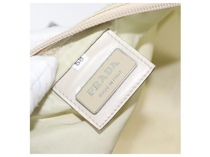 Borsa a Spalla PRADA in Nylon Avorio Argento Autentica hk3516 Crudo - vista 19