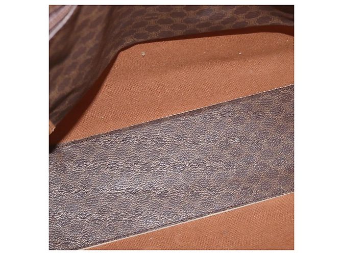 Céline Borsa tote in tela Macadam CELINE in pelle PVC marrone oro Auth ep13337 D'oro - vista 10