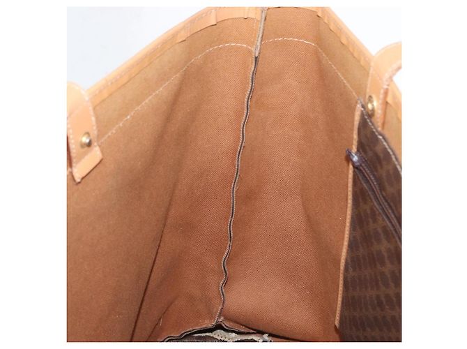 Céline Borsa tote in tela Macadam CELINE in pelle PVC marrone oro Auth ep13337 D'oro - vista 19