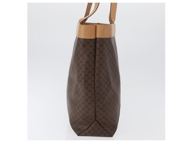 Céline Borsa tote in tela Macadam CELINE in pelle PVC marrone oro Auth ep13337 D'oro - vista 4