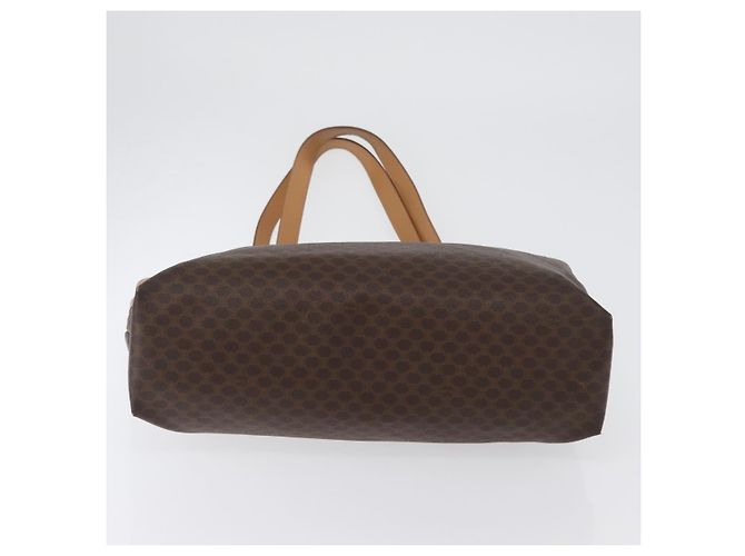 Céline Borsa tote in tela Macadam CELINE in pelle PVC marrone oro Auth ep13337 D'oro - vista 5