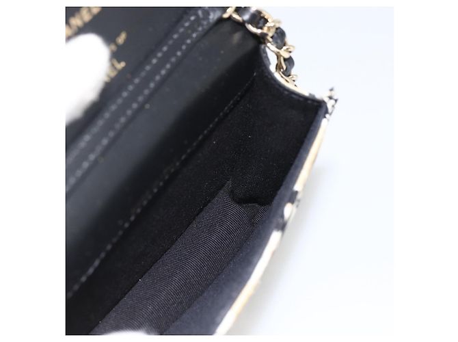 CHANEL Mini Matelassé 12 Borsa a Spalla Catena Satin Beige Oro CC Auth LNZ395M D'oro - vista 19