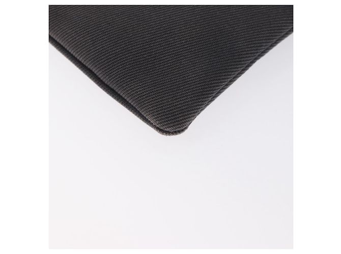 SAINT LAURENT Clutch Tasche aus grauem Canvas mit Silber authentisch 172695 Braun - Ansicht 16