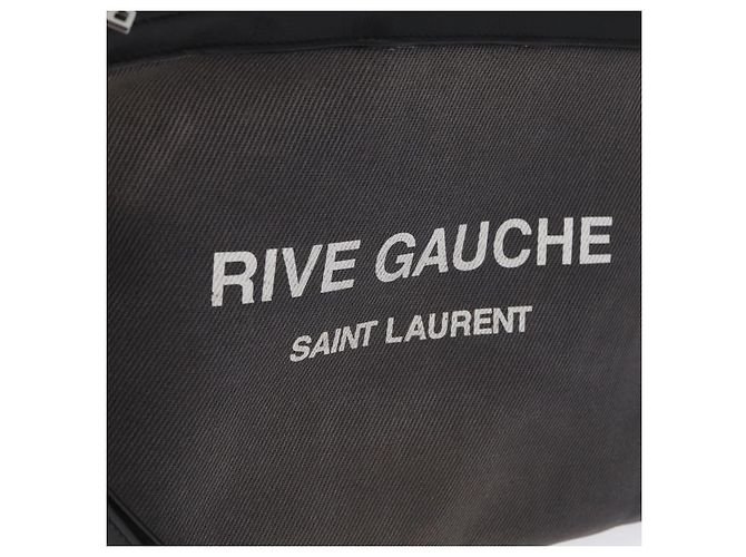 SAINT LAURENT Clutch Tasche aus grauem Canvas mit Silber authentisch 172695 Braun - Ansicht 17