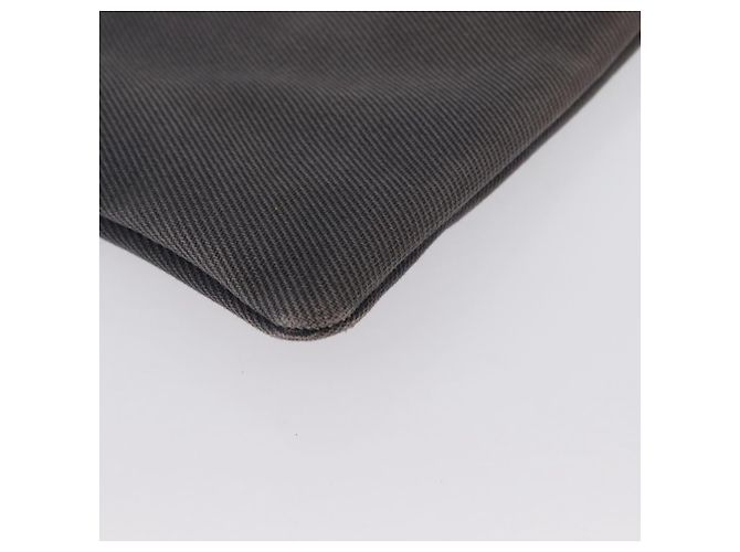 SAINT LAURENT Clutch Tasche aus grauem Canvas mit Silber authentisch 172695 Braun - Ansicht 8