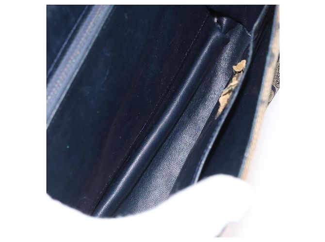 Céline Borsa a Spalla Celine C Sulky in Tela Blu Navy e Oro Auth gh1796 D'oro - vista 10