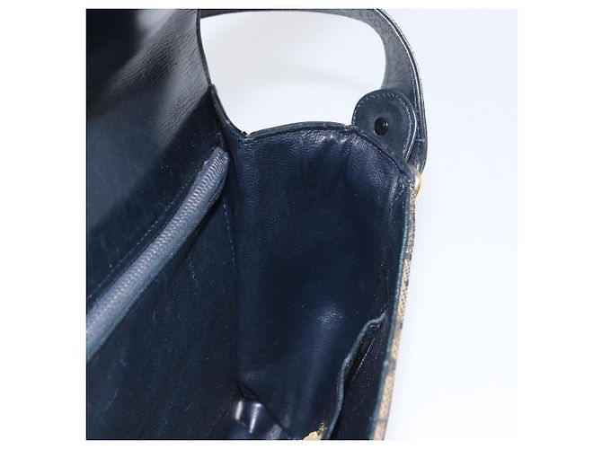 Céline Borsa a Spalla Celine C Sulky in Tela Blu Navy e Oro Auth gh1796 D'oro - vista 21