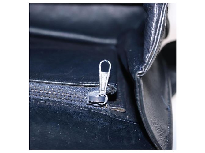 Céline Borsa a Spalla Celine C Sulky in Tela Blu Navy e Oro Auth gh1796 D'oro - vista 23