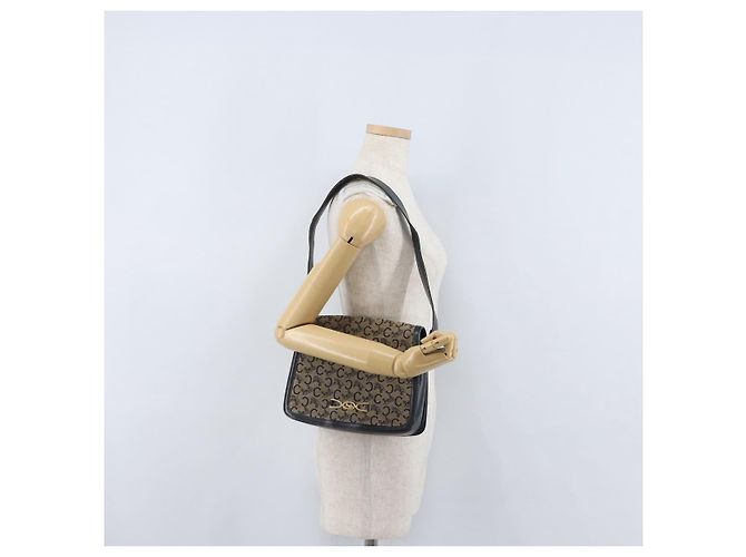 Céline Borsa a Spalla Celine C Sulky in Tela Blu Navy e Oro Auth gh1796 D'oro - vista 24