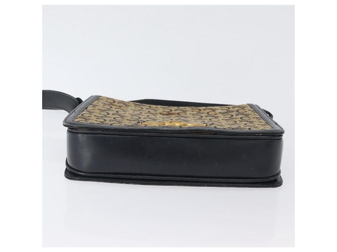Céline Borsa a Spalla Celine C Sulky in Tela Blu Navy e Oro Auth gh1796 D'oro - vista 6