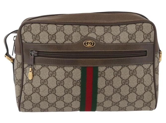 Borsa Sherry Line GG Supreme Web di GUCCI in PVC Beige Rosso 68 02 005 Auth 172748 - vista 13