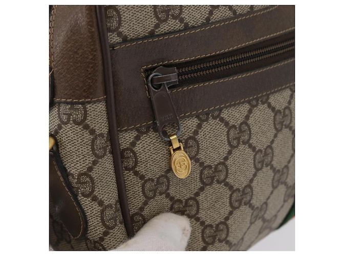 Borsa Sherry Line GG Supreme Web di GUCCI in PVC Beige Rosso 68 02 005 Auth 172748 - vista 17
