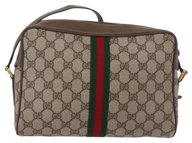 Borsa Sherry Line GG Supreme Web di GUCCI in PVC Beige Rosso 68 02 005 Auth 172748 - vista 2