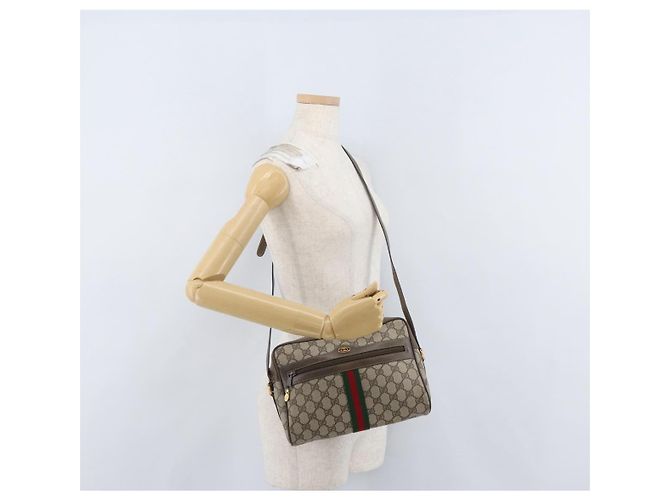 Borsa Sherry Line GG Supreme Web di GUCCI in PVC Beige Rosso 68 02 005 Auth 172748 - vista 24