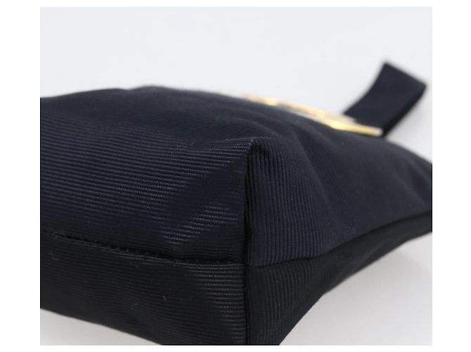 Céline Bolso Circular CELINE Nylon Marino Oro Auth 166247A Dorado Azul marino - vista 14