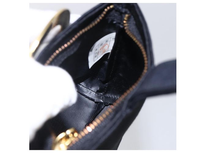 Céline Bolso Circular CELINE Nylon Marino Oro Auth 166247A Dorado Azul marino - vista 19