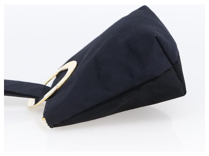 Céline Bolso Circular CELINE Nylon Marino Oro Auth 166247A Dorado Azul marino - vista 3