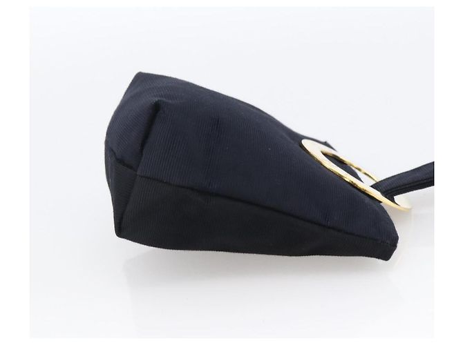 Céline Bolso Circular CELINE Nylon Marino Oro Auth 166247A Dorado Azul marino - vista 4