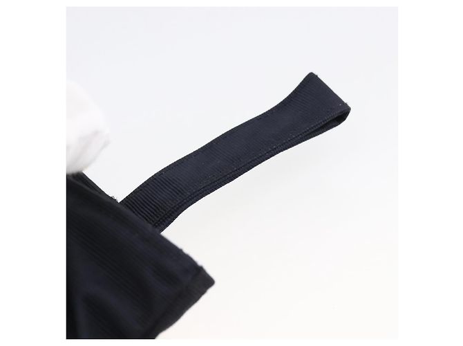 Céline Bolso Circular CELINE Nylon Marino Oro Auth 166247A Dorado Azul marino - vista 8