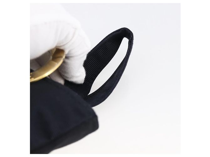 Céline Bolso Circular CELINE Nylon Marino Oro Auth 166247A Dorado Azul marino - vista 9