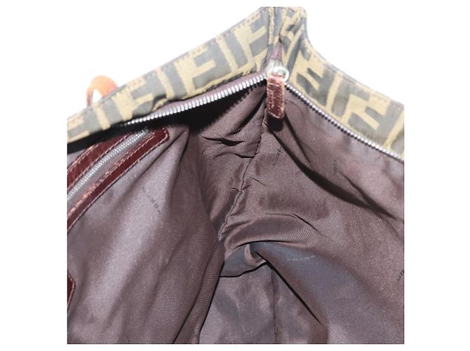 FENDI Zucca Canvas Tote Bag Braun Schwarz Auth 173610 - Ansicht 18