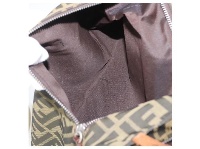 FENDI Zucca Canvas Tote Bag Braun Schwarz Auth 173610 - Ansicht 22