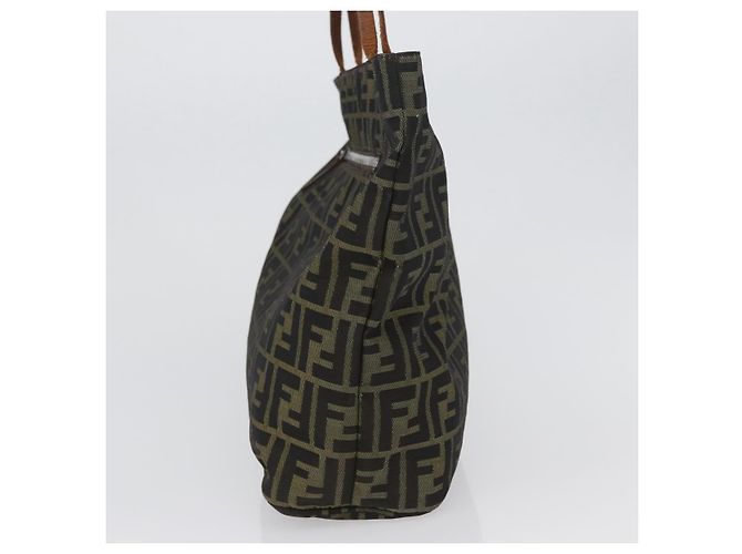 FENDI Zucca Canvas Tote Bag Braun Schwarz Auth 173610 - Ansicht 4